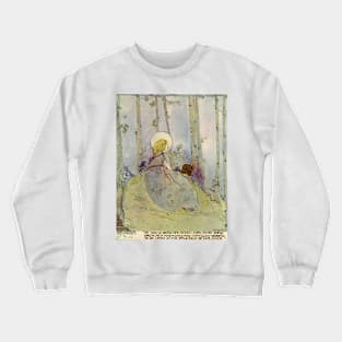 His Dream by Jessie M. King, Art Nouveau Illustration Crewneck Sweatshirt